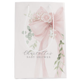 Bolsa De Regalo Mediana Baby in bloom Bow baby Shower Thank you