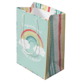Bolsa De Regalo Mediana Baby Shower arcoiris