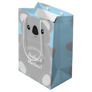 Bolsa De Regalo Mediana Baby Shower Blue Koala Bear