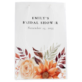 Bolsa De Regalo Mediana Baby Shower Bohemio Floral de Otoño