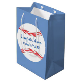 Bolsa De Regalo Mediana Baby Shower de béisbol pequeño