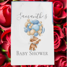 Bolsa De Regalo Mediana Baby Shower Teddy Bearly Wait BOY