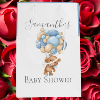 Bolsa De Regalo Mediana Baby Shower Teddy Bearly Wait BOY