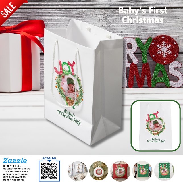 Bolsa De Regalo Mediana Babys 1Navidades FOTO Regalo Bolsa Keepsake (Subido por el creador)