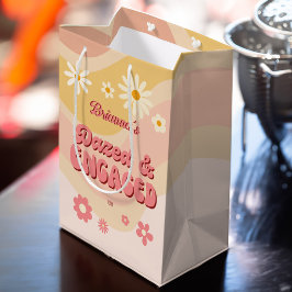 Bolsa De Regalo Mediana Bachillerato retro de margarita deslucido y enganc