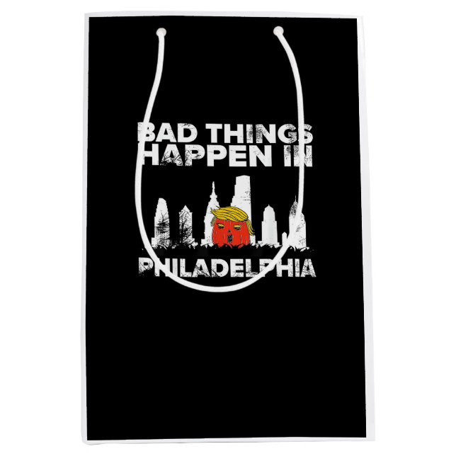 Bolsa De Regalo Mediana Bad Happen Philadelphia Halloween Spooky Trumpkin (Anverso)