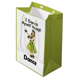 Bolsa De Regalo Mediana Bailarina de Hula Expresándose a Través del Baile