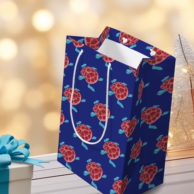 Bolsa De Regalo Mediana Bajo las criaturas del mar Océano marino (Subido por el creador)