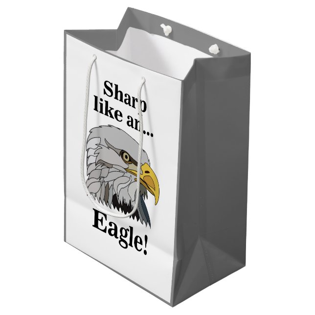 Bolsa De Regalo Mediana Bald Eagle (Angulo Anverso)