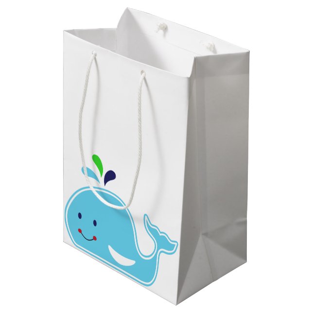 Bolsa De Regalo Mediana Ballena de bebé (Angulo Anverso)