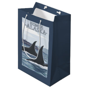 Bolsa De Regalo Mediana Ballenas #1 - home run, Alaska de la orca