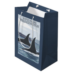 Bolsa De Regalo Mediana Ballenas #1 - López, Washington de la orca