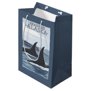 Bolsa De Regalo Mediana Ballenas #1 - Skagway, Alaska de la orca