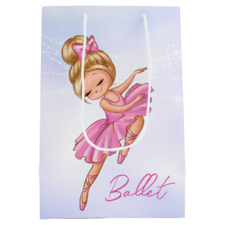 Bolsa De Regalo Mediana Ballerina Chica Rosa, ballet Bonito púrpura
