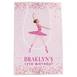 Bolsa De Regalo Mediana Ballerina Purpurina Confetti Birthday Design