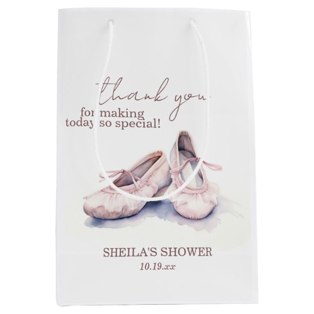 Bolsa De Regalo Mediana Ballet Ballerina Shoes (Anverso)