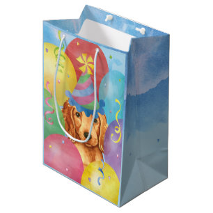 Bolsa De Regalo Mediana Balón de cumpleaños Setter irlandés