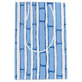 Bolsa De Regalo Mediana Bambooey Bamboo Stripe in Blue Porcelain