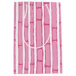 Bolsa De Regalo Mediana Bambooey Raya de Bambú en Rosa