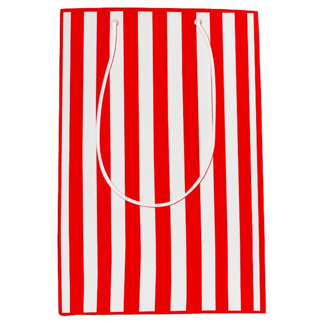 Bolsa De Regalo Mediana Banda roja y blanca (Anverso)