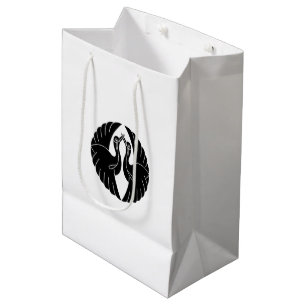 Bolsa De Regalo Mediana Bandas de regalo de grúas blancas