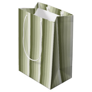 Bolsa De Regalo Mediana Bandas de sombra verde oliva