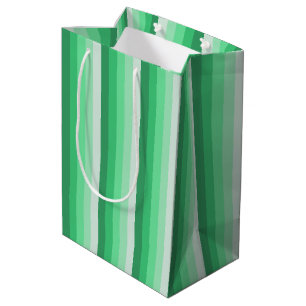 Bolsa De Regalo Mediana Bandas de sombra verdes