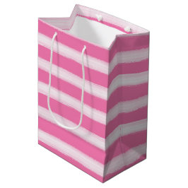 Bolsa De Regalo Mediana Bandas rosadas de la playa acuarela