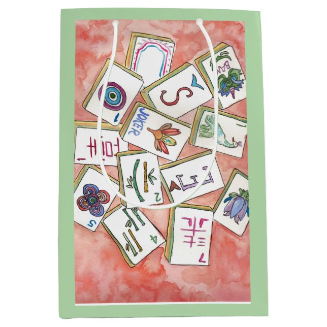 Bolsa De Regalo Mediana bandeja de mosaicos rosa (Anverso)