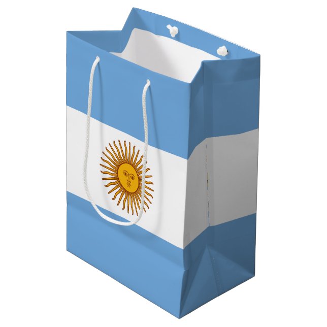 Bolsa De Regalo Mediana Bandera argentina Bandera De Argentina (Angulo Anverso)