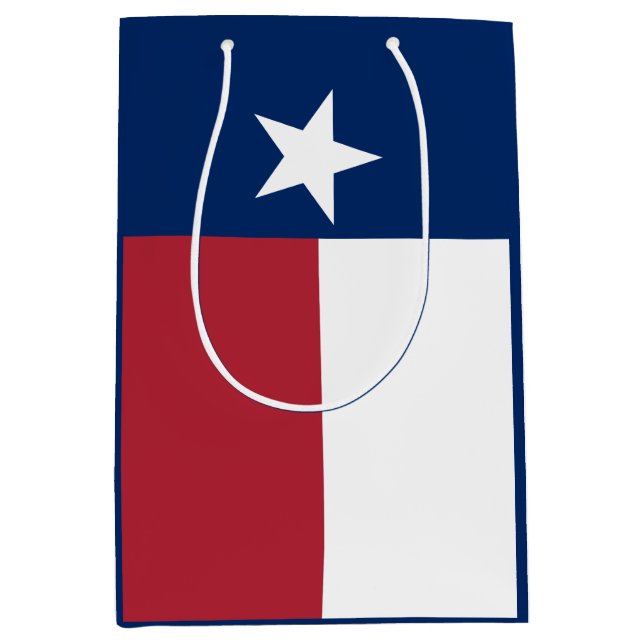 Bolsa De Regalo Mediana Bandera azul roja de Texas (Anverso)