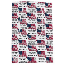 Bolsa De Regalo Mediana Bandera de América 250 Años