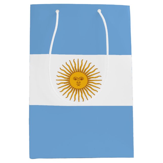 Bolsa De Regalo Mediana Bandera de Argentina (Anverso)