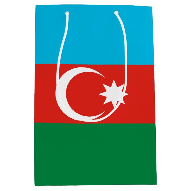 Bolsa De Regalo Mediana Bandera de Azerbaiyán (Anverso)