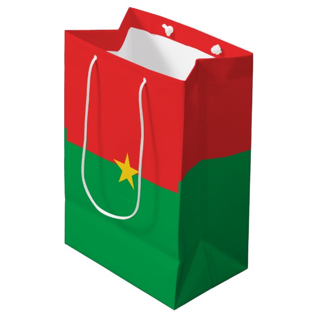 Bolsa De Regalo Mediana Bandera de Burkina Faso (Angulo Anverso)