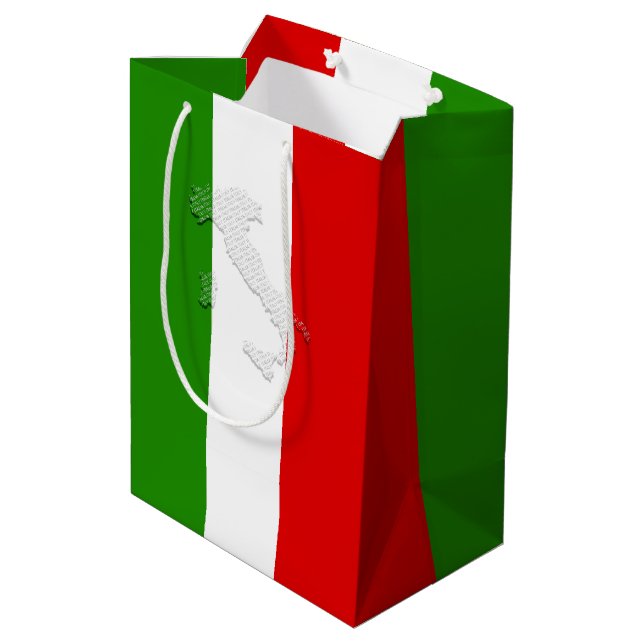 Bolsa De Regalo Mediana Bandera de Italia (Angulo reverso)
