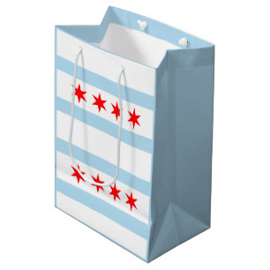 Bolsa De Regalo Mediana Bandera de la ciudad de Chicago
