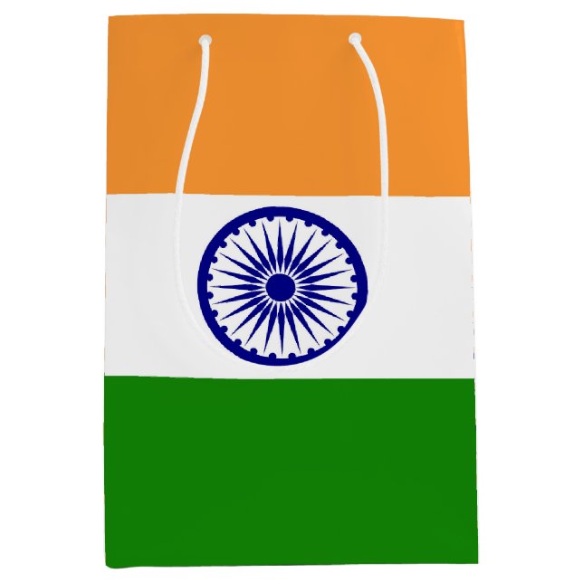 Bolsa De Regalo Mediana Bandera de la India (Anverso)