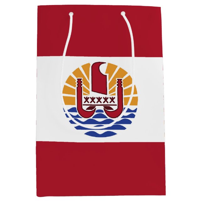 Bolsa De Regalo Mediana Bandera de la Polinesia Francesa (Anverso)