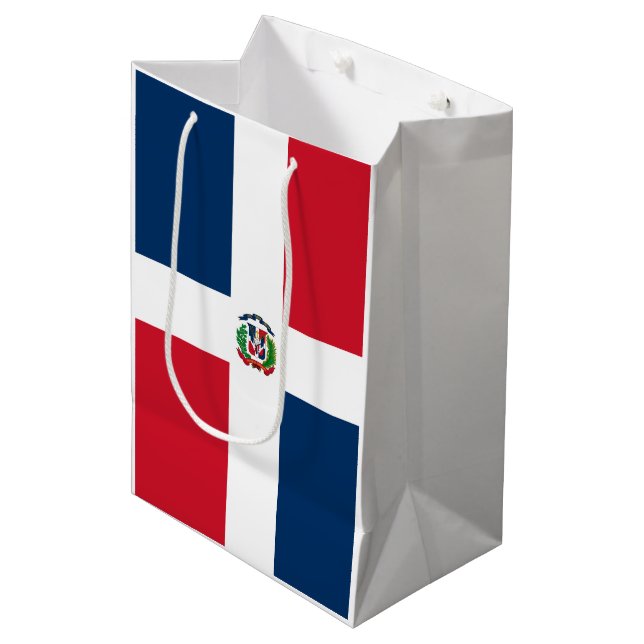 Bolsa De Regalo Mediana bandera de la República Dominicana (Angulo Anverso)