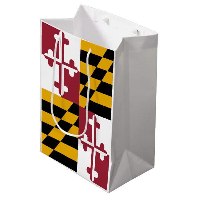 Bolsa De Regalo Mediana Bandera de Maryland (Angulo Anverso)