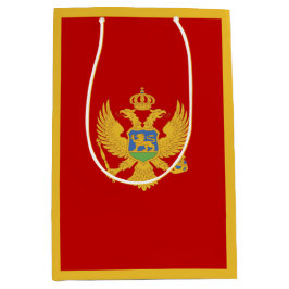 Bolsa De Regalo Mediana Bandera de Montenegro