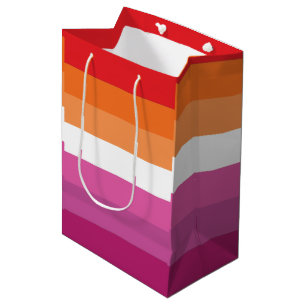 Bolsa De Regalo Mediana Bandera de Orgullo Lesbiano