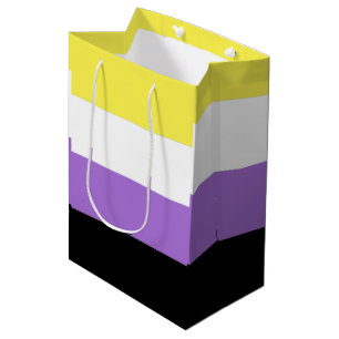 Bolsa De Regalo Mediana Bandera de orgullo no binario