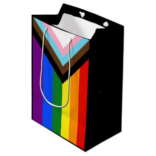 Bolsa De Regalo Mediana Bandera de orgullo progresista de SlipperyJoe's se
