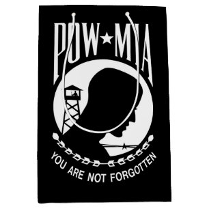 Bolsa De Regalo Mediana Bandera del POW MIA: Soldados desaparecidos en la