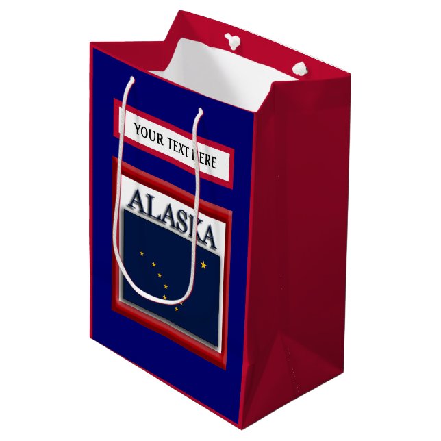 Bolsa De Regalo Mediana Bandera estatal de Alaska (Angulo Anverso)