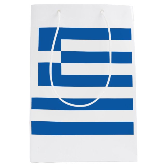 Bolsa De Regalo Mediana Bandera griega (Grecia) (Anverso)