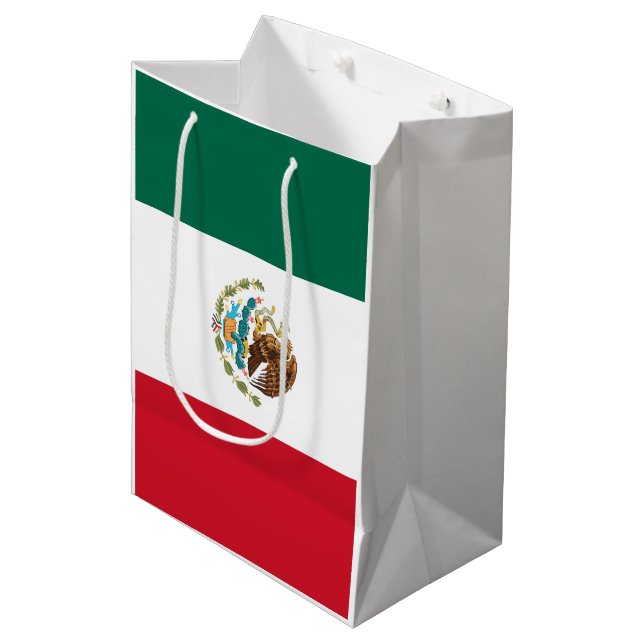 Bolsa De Regalo Mediana Bandera mexicana - Bandera de México (Angulo Anverso)