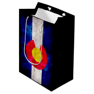 Bolsa De Regalo Mediana Bandera resistida del estado de Colorado del